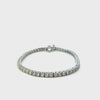 18KT White Gold Diamond Straight Line Tennis Bracelet