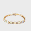 14KT Yellow Gold Opal And Diamond Bracelet