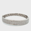 18KT White Gold Diamond Bar Bangle