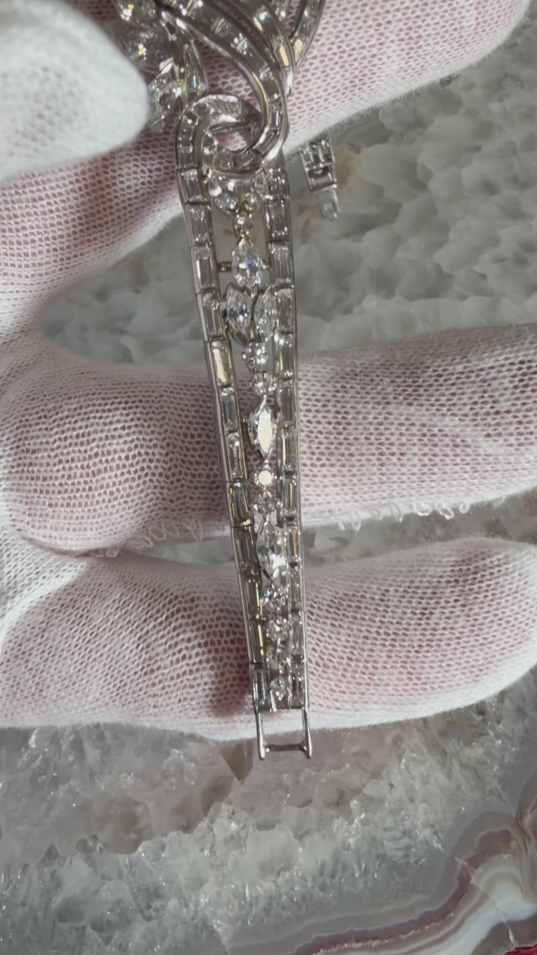 Vintage Circa 1950s Platinum & 14KT Gold 12.26CT-TW Diamond Bracelet