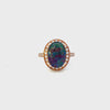 14KT Rose Gold Opal And Diamond Ring