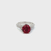 18KT White Gold Pink Tourmaline And Diamond Ring