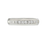 Platinum Princess Cut Diamond Wedding Band