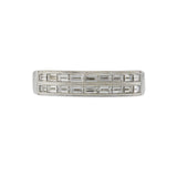 18KT White Gold Two-Row Baguette Diamond Band