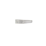 18KT White Gold Two-Row Baguette Diamond Band