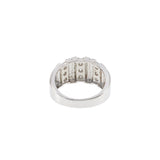 14KT White Gold Wide Diamond Band Ring