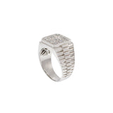18KT White Gold Men’s Diamond Square Ring