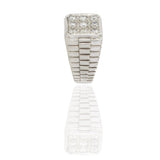 18KT White Gold Men’s Diamond Square Ring
