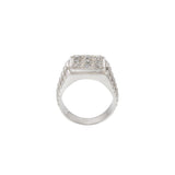 18KT White Gold Men’s Diamond Square Ring
