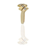 Vintage 14KT Yellow Gold Three-Section Diamond Ring