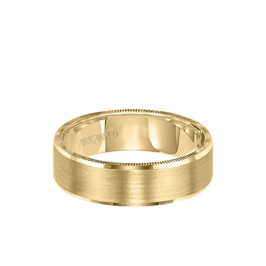 6MM Men's Wedding Band - Satin Finish and Coin Edge
