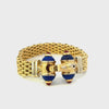 18KT Yellow Gold Estate Retro Era Panther Link Bracelet