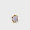 Estate 14KT Yellow Gold Lavender Jade And Diamond Ring