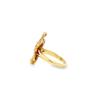 VINTAGE 14KT YELLOW GOLD LIZARD DIAMOND RING