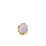 Estate 14KT Yellow Gold Lavender Jade And Diamond Ring