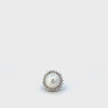 Estate 14KT White Gold Mabe Pearl And Diamond Ring