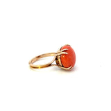 Vintage 10KT Yellow Gold Coral Ring