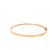 14KT Rose Gold Round Cut Diamond Bangle