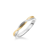 Solitude Contemporary Polished Twist Wedding Band