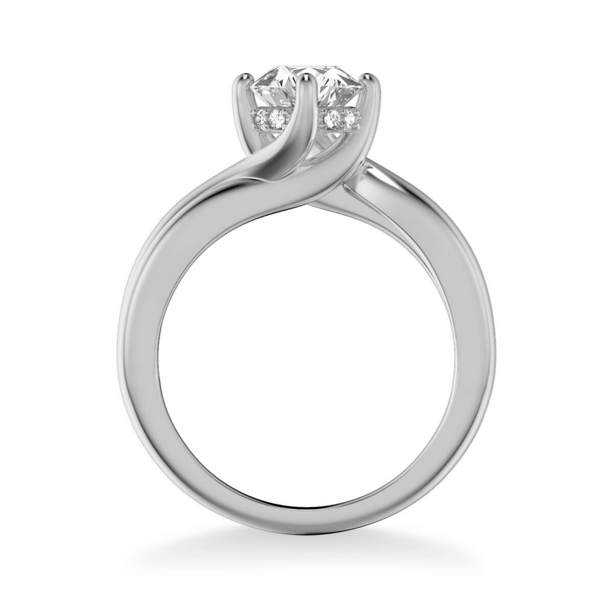 Whitney Contemporary Solitaire Twist Diamond Engagement Ring