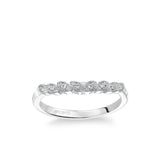 Adeline Contemporary Diamond and Milgrain Floral Wedding Band