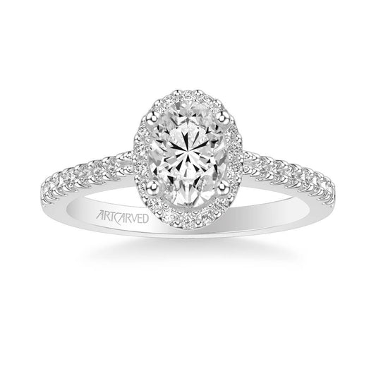 Kate Classic Oval Halo Diamond Engagement Ring