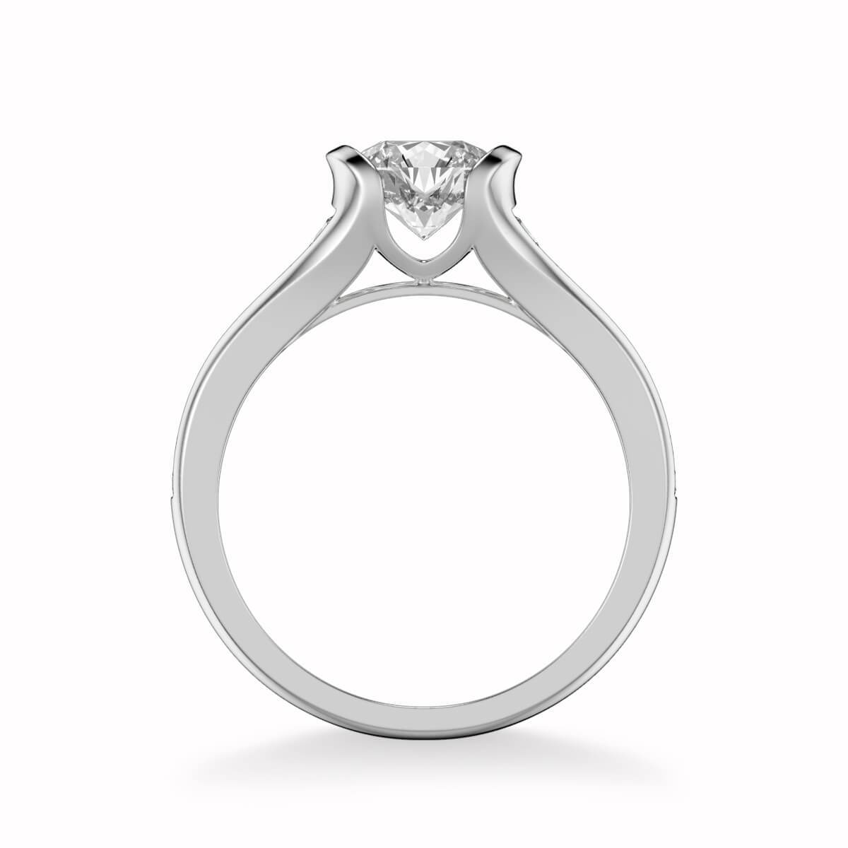 Carina Contemporary Side Stone Bezel Diamond Engagement Ring