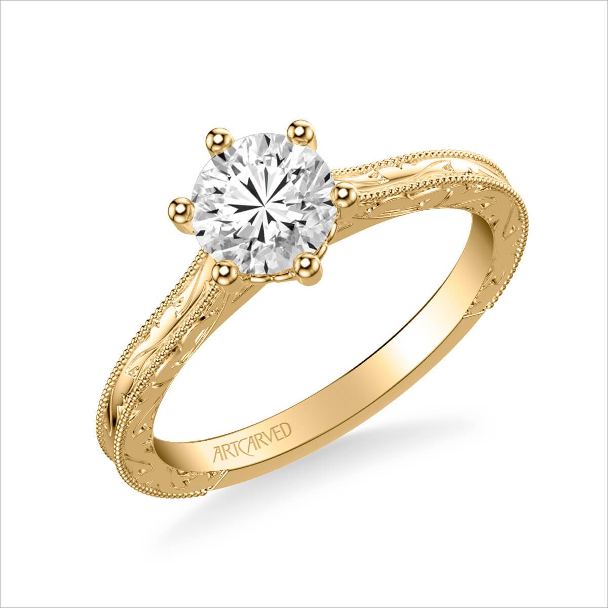 Gretchen Vintage Solitaire Diamond Engagement Ring