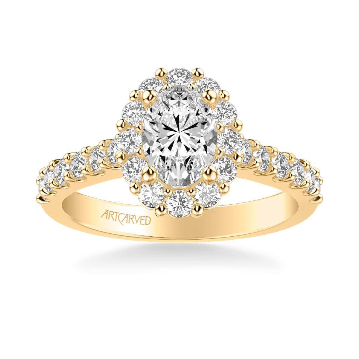Genesis Classic Oval Halo Diamond Engagement Ring