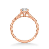 Joanna Contemporary Solitaire Rope Diamond Engagement Ring