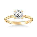 Joanna Contemporary Solitaire Rope Diamond Engagement Ring