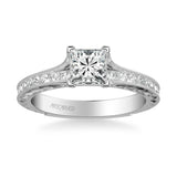 Zoya Vintage Side Stone Diamond Engagement Ring