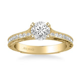 Zoya Vintage Side Stone Diamond Engagement Ring