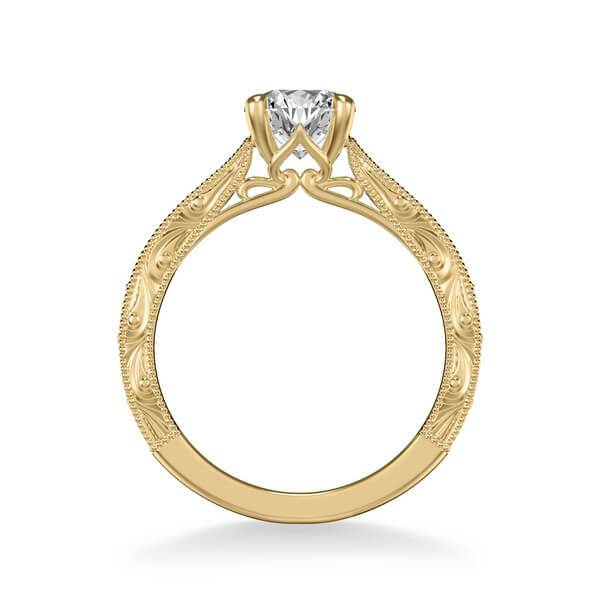 Julie Vintage Side Stone Diamond Engagement Ring