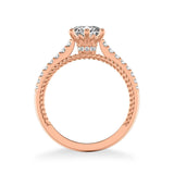 Ilena Contemporary Side Stone Rope Diamond Engagement Ring