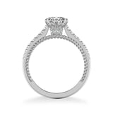 Ilena Contemporary Side Stone Rope Diamond Engagement Ring