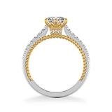 Ilena Contemporary Side Stone Rope Diamond Engagement Ring
