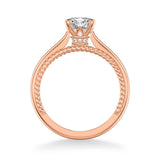 Cameron Contemporary Solitaire Rope Diamond Engagement Ring