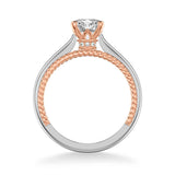 Cameron Contemporary Solitaire Rope Diamond Engagement Ring