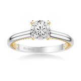 Cameron Contemporary Solitaire Rope Diamond Engagement Ring