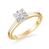 Cameron Contemporary Solitaire Rope Diamond Engagement Ring