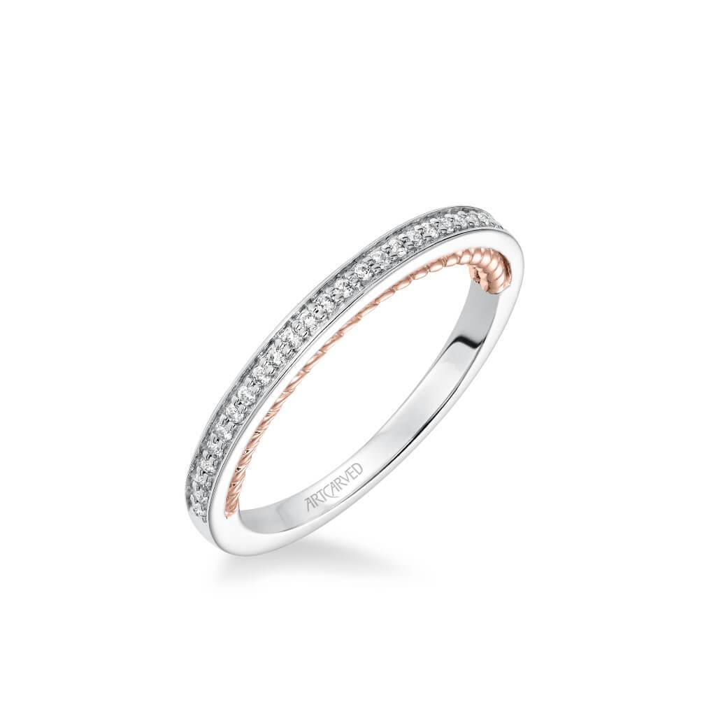 Marlow Contemporary Diamond and Rope Wedding Band