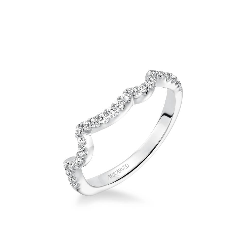 Thalia Contemporary Diamond Curved Wedding Band