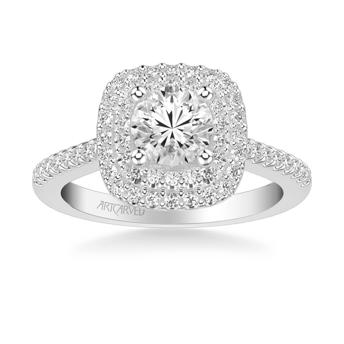 Avril Classic Halo Diamond Engagement Ring