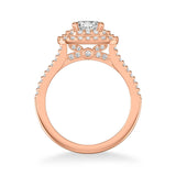 Dorothy Classic Cushion Halo Diamond Engagement Ring