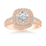 Dorothy Classic Cushion Halo Diamond Engagement Ring