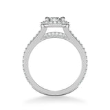 Evangeline Classic Cushion Halo Diamond Engagement Ring