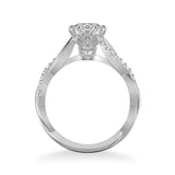 Marnie Contemporary Side Stone Twist Diamond Engagement Ring