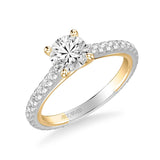 Carmen Contemporary Side Stone Twist Diamond Engagement Ring