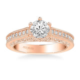 Cossette Vintage Side Stone Heritage Collection Diamond Engagement Ring